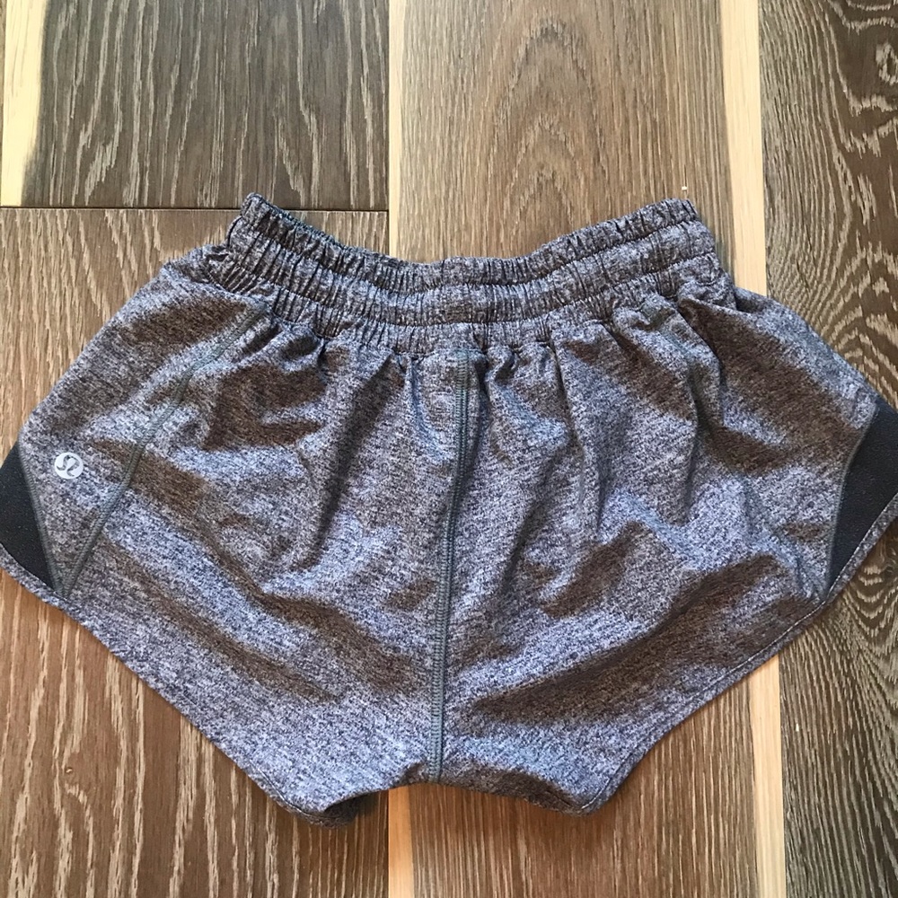 Gray LULULEMON hotty hot shorts SZ 2